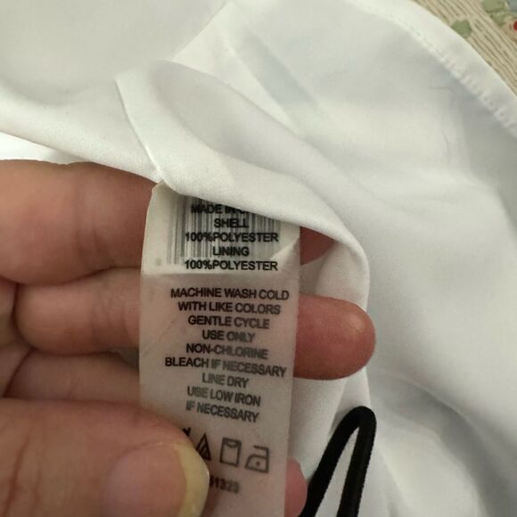 Vince Camuto Sleeveless Shift Dress Summer Splash Black and White Sz 14 NWT - Picture 8 of 12